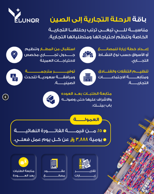 باقة الرحلة التجارية إلى الصين